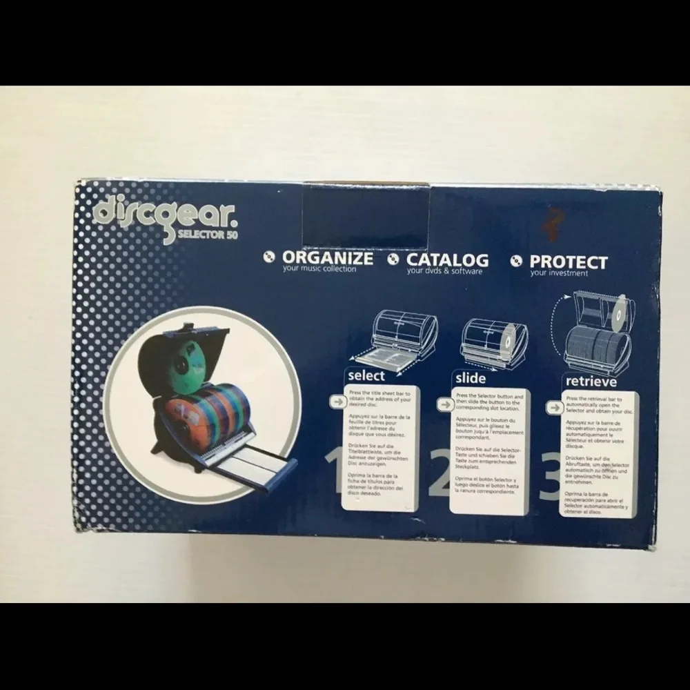 DISCGEAR Selector Disc Organizer 50 Black Holder Case Storage CD DVD Games